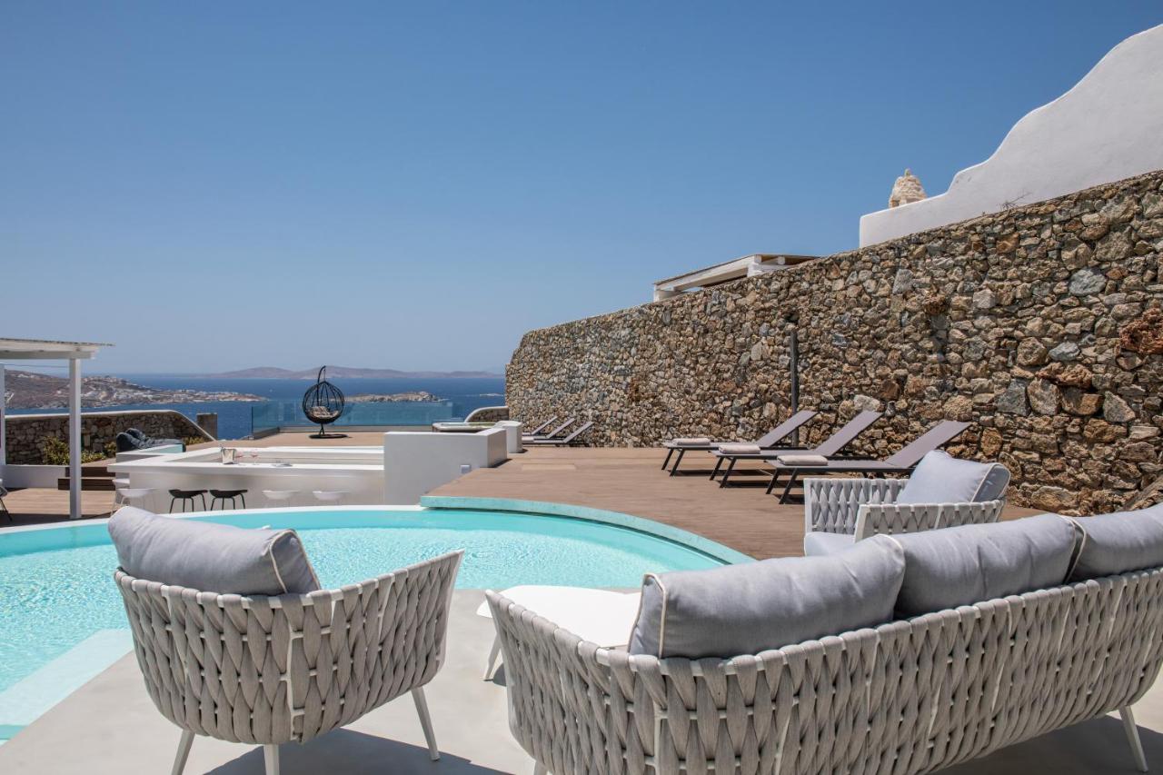 Villa In Mykonos - 6 Bedroom - 1Km From Mykonos Town - Infinity Pool - Sunset View ภายนอก รูปภาพ