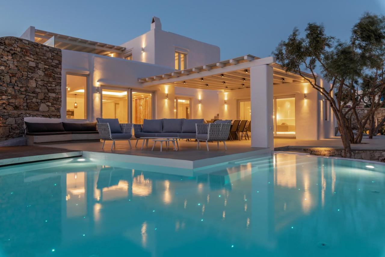 Villa In Mykonos - 6 Bedroom - 1Km From Mykonos Town - Infinity Pool - Sunset View ภายนอก รูปภาพ
