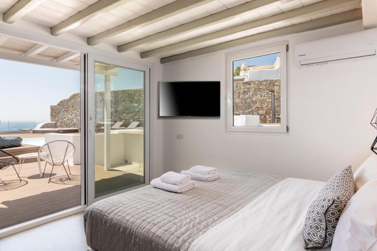 Villa In Mykonos - 6 Bedroom - 1Km From Mykonos Town - Infinity Pool - Sunset View ภายนอก รูปภาพ